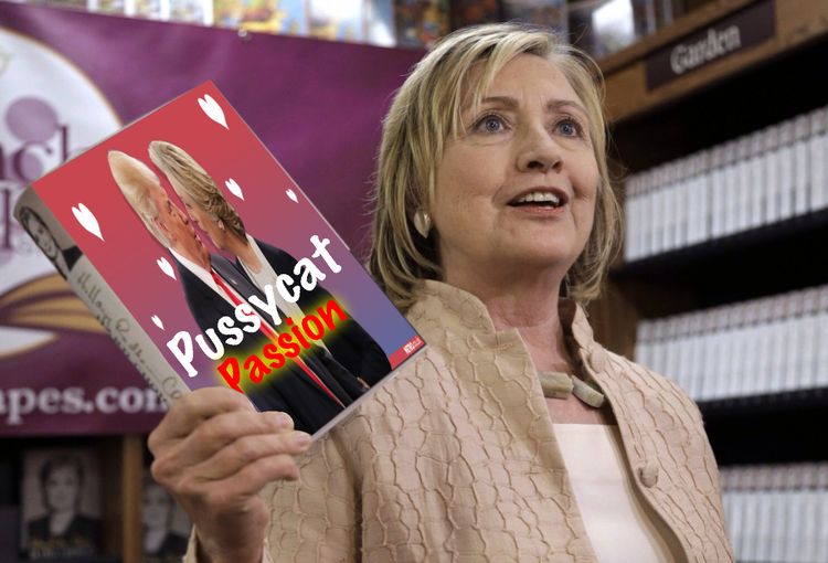 Presidential Passion! - "This," purred Hillary, "gives a whole new meaning to 'Hot off the Press.'"